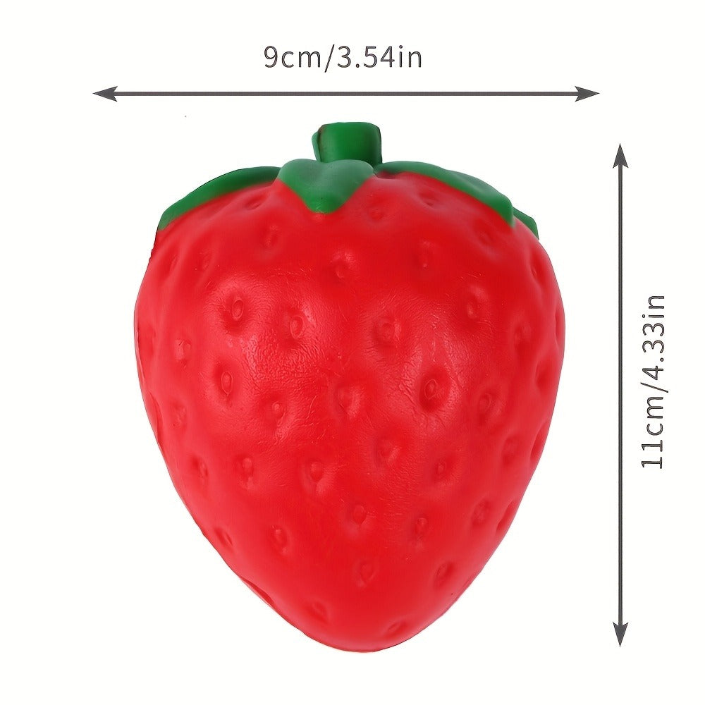 Squishy Food Toy Set 3pcs Slow Rising PU, Pretend Play Simulation Food Butter Banana Strawberry, Sensory Squeeze Stress Toy —