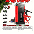 5-in-1 Jump Starter 5000A Peak – 10000mAh Power Bank, 150PSI Air Inflator, Type-C & LED Emergency Light for 12V Gas & Diesel 