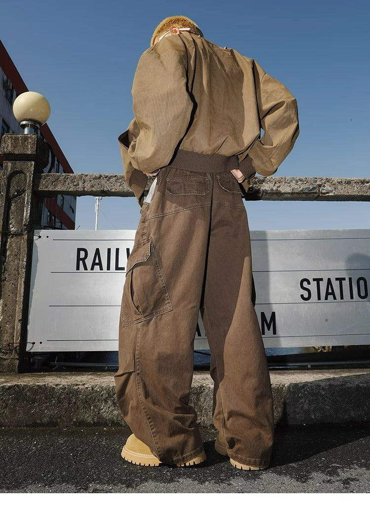 Pleated Paratrooper Work Trousers For Men