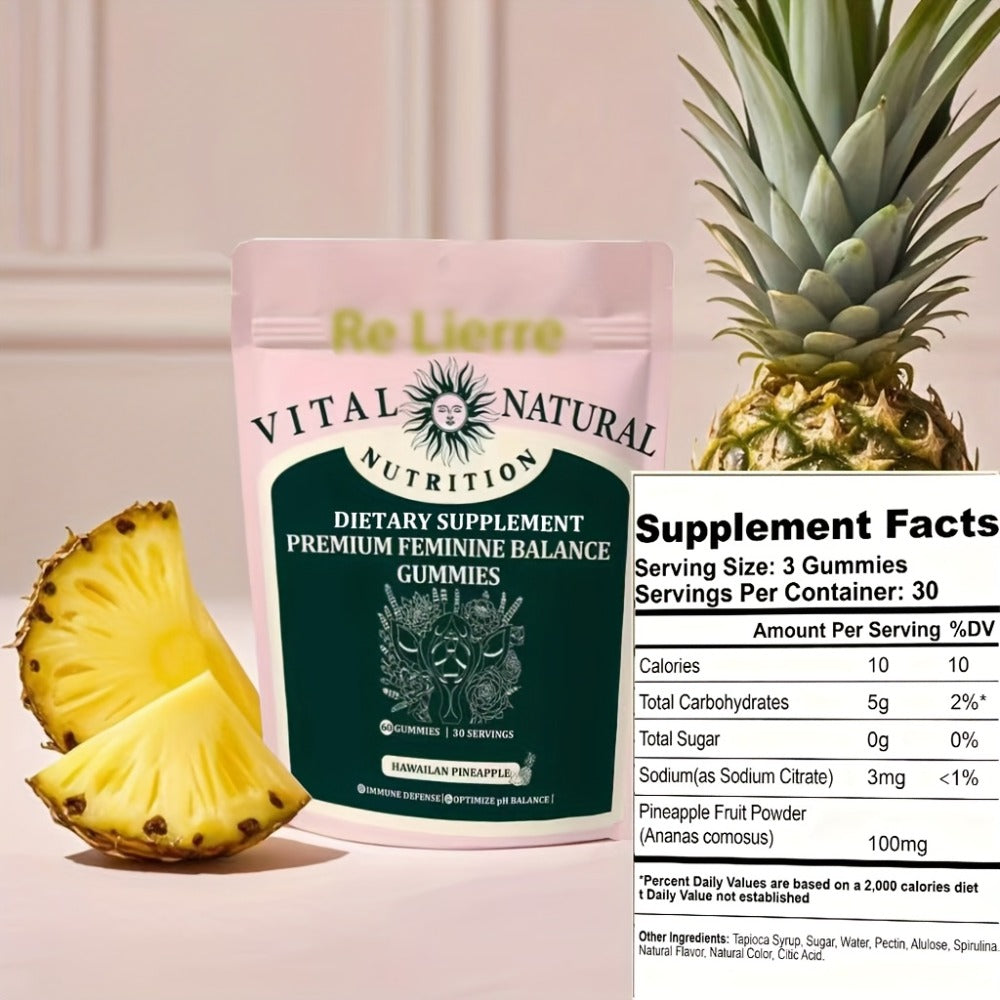 Vitamin C Probiotic Gummies for Women's Health, Hawaiian Pineapple Flavour, Daily Immune & Gut Support Supplement for Women —