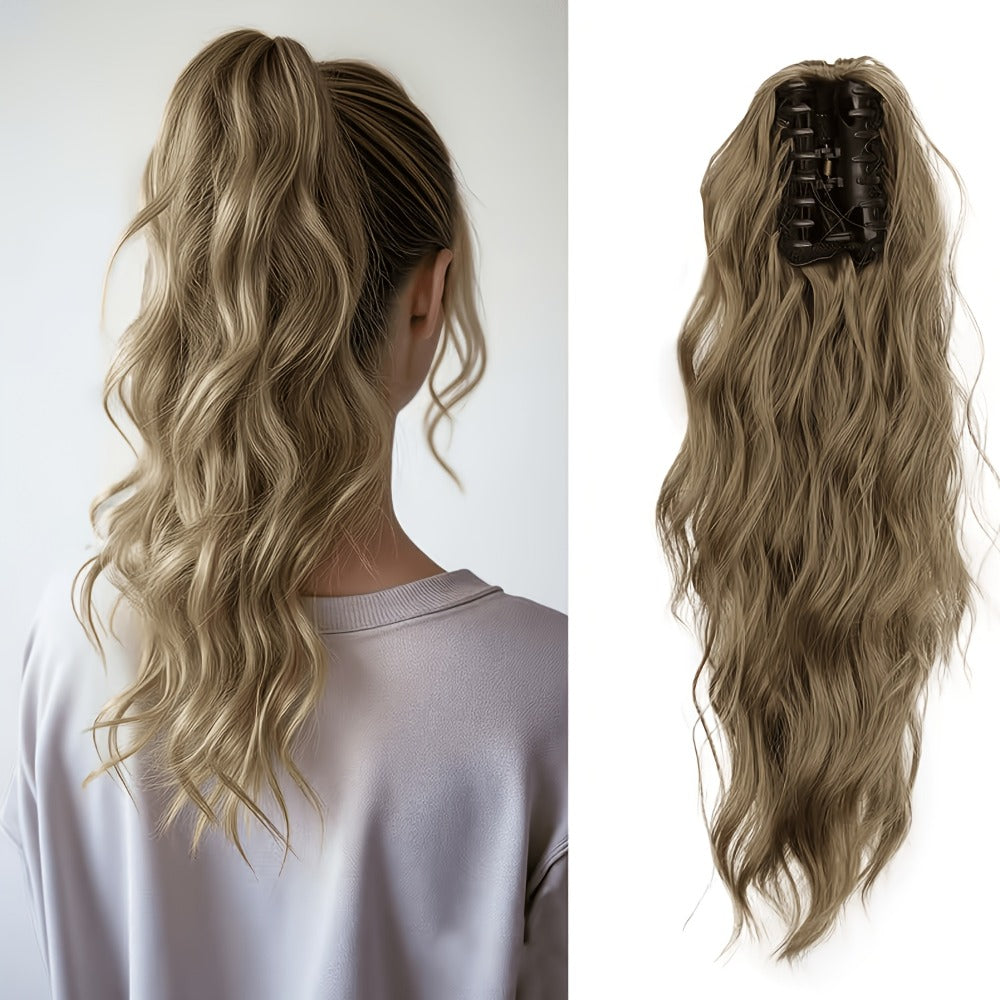 Hair Extensions Water-Wave 16-Inch Synthetic Ponytail with Claw Clip and Eight Color Options for Quick Attachment — image 13