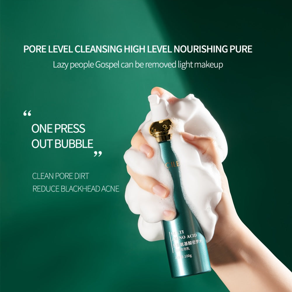 Amino Acid Bubble Facial Cleanser with Rose Water 100g, Deep Cleansing Gentle Mousse Face Wash — image 7
