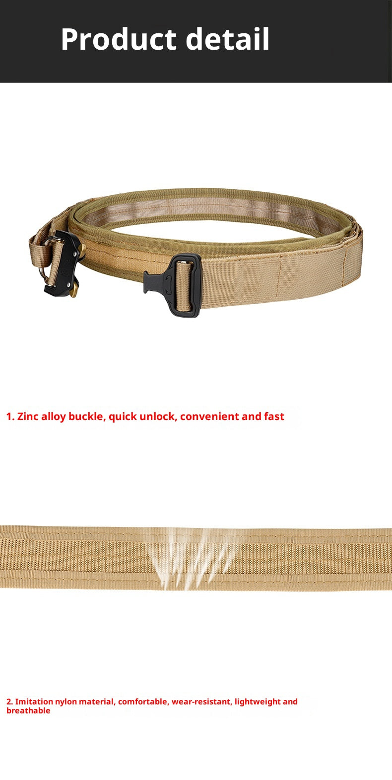 Double-layer Thickened Tactical Field Multi-functional Nylon Waistband