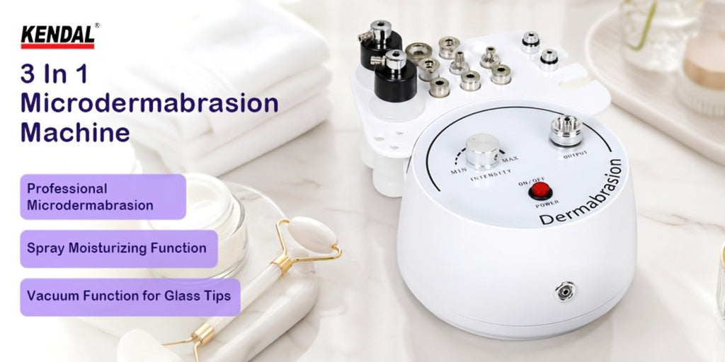 Microdermabrasion Machine Professional 3-in-1 Dermabrasion Vacuum Spray Facial Device for Bath Time, Home Spa and Personal Ca