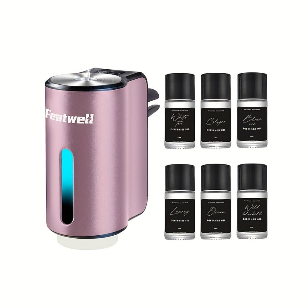 Car Essential Oil Diffuser – USB Aromatherapy Air Freshener with 3 Adjustable Mist Modes, Humidifier & Fragrance Diffuser for