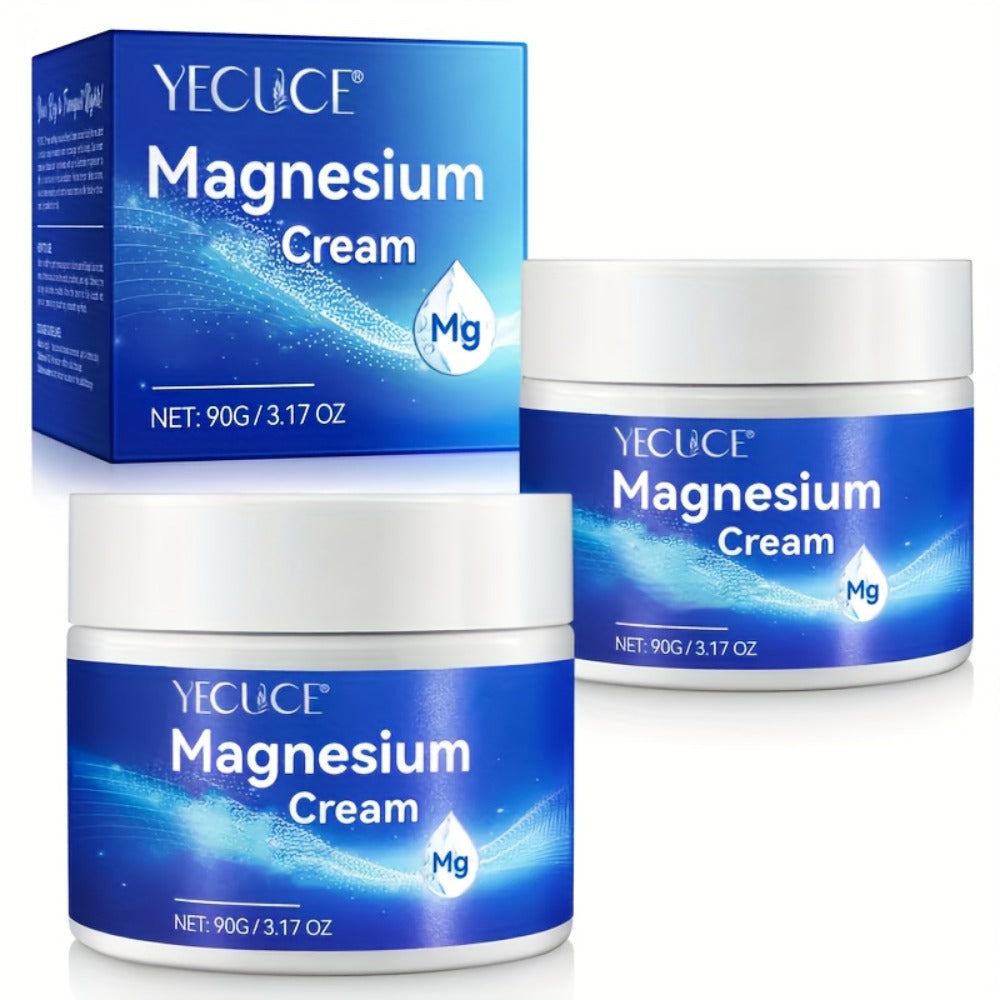 Magnesium Sleeping Cream 2-Pack 180g Each – Pure Magnesium Chloride Overnight Body Moisturizer, Alcohol-Free Dry Skin Relief 