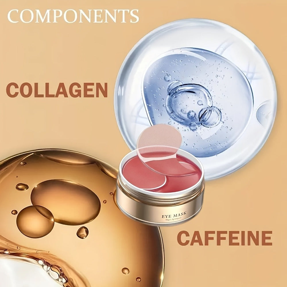 Caffeine Eye Masks 60 Pcs Under Eye Gel Pads – Hyaluronic Acid & Collagen for Dark Circles Puffiness & Fine Lines — image 2