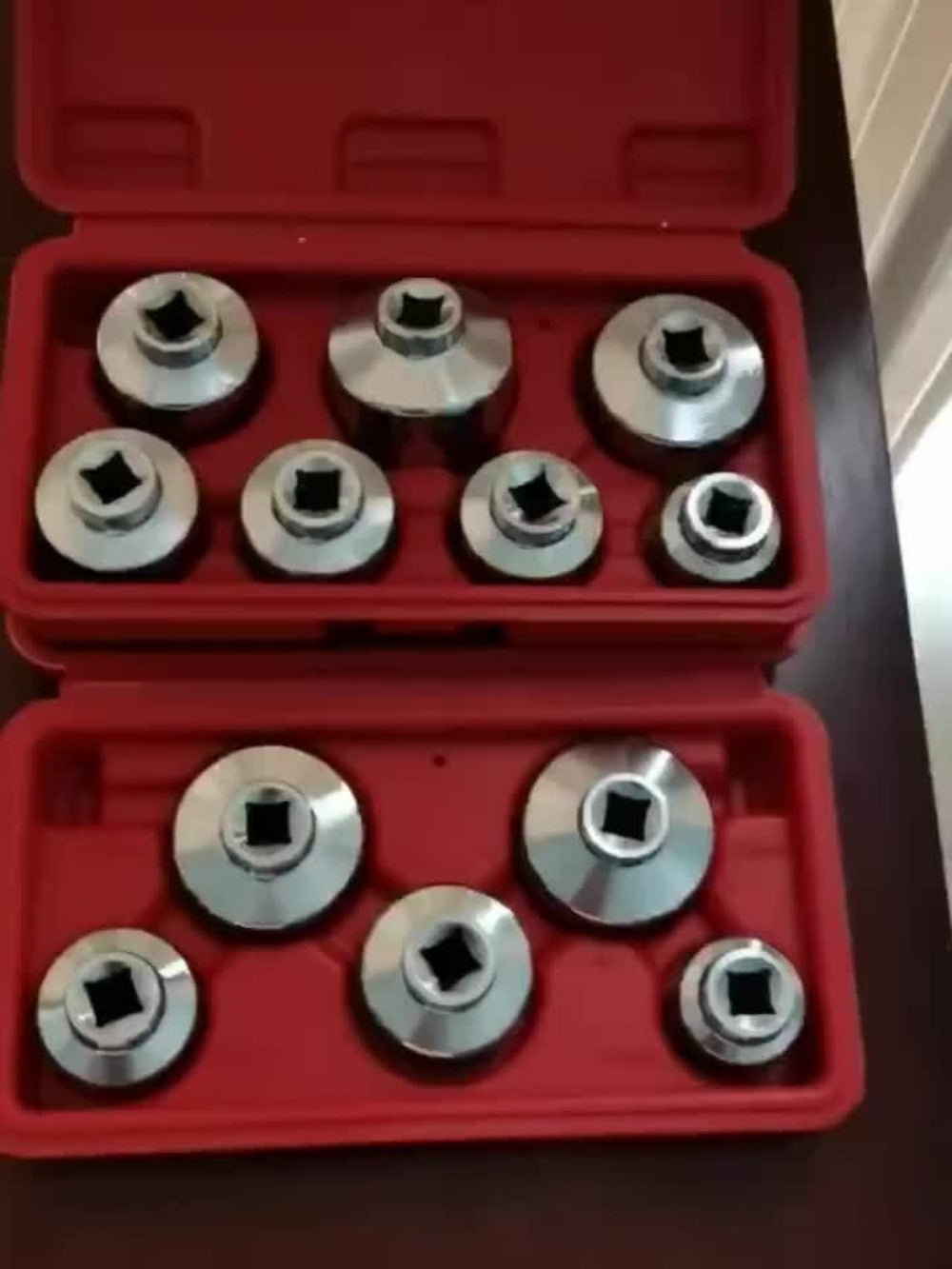 7-Piece Oil Filter Wrench Socket Set – CR-V Steel Hexagonal Cap Wrenches 24mm to 38mm, 3/8-Inch Drive, Universal Fit for Car 