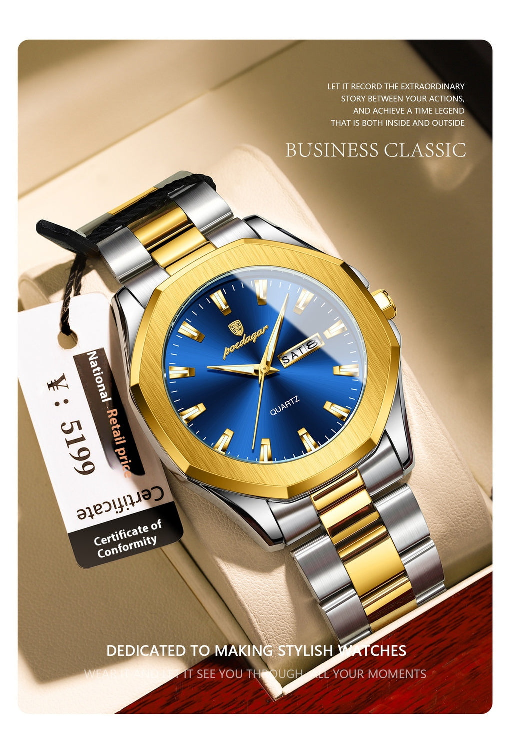 Men's Steel Strap Quartz Watch