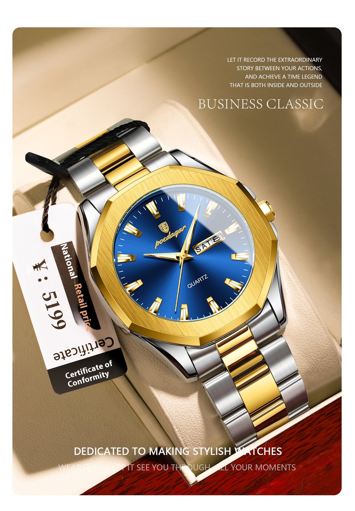 Men's Steel Strap Quartz Watch