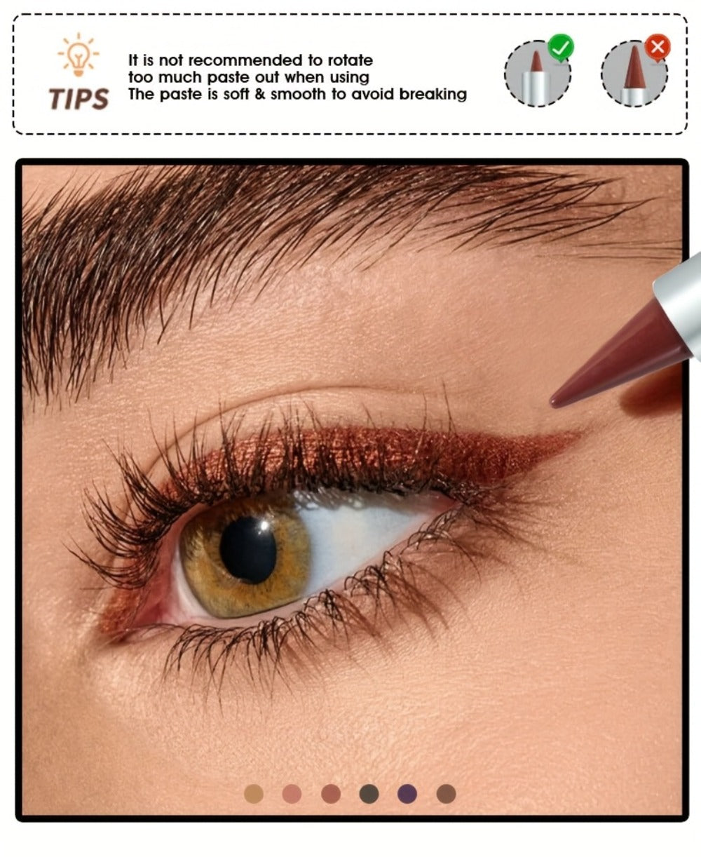 Six-Color Twist-Up Cream Liner Set for Makeup in Brown, Black and Red-Brown Shades with 3g Sticks — image 12