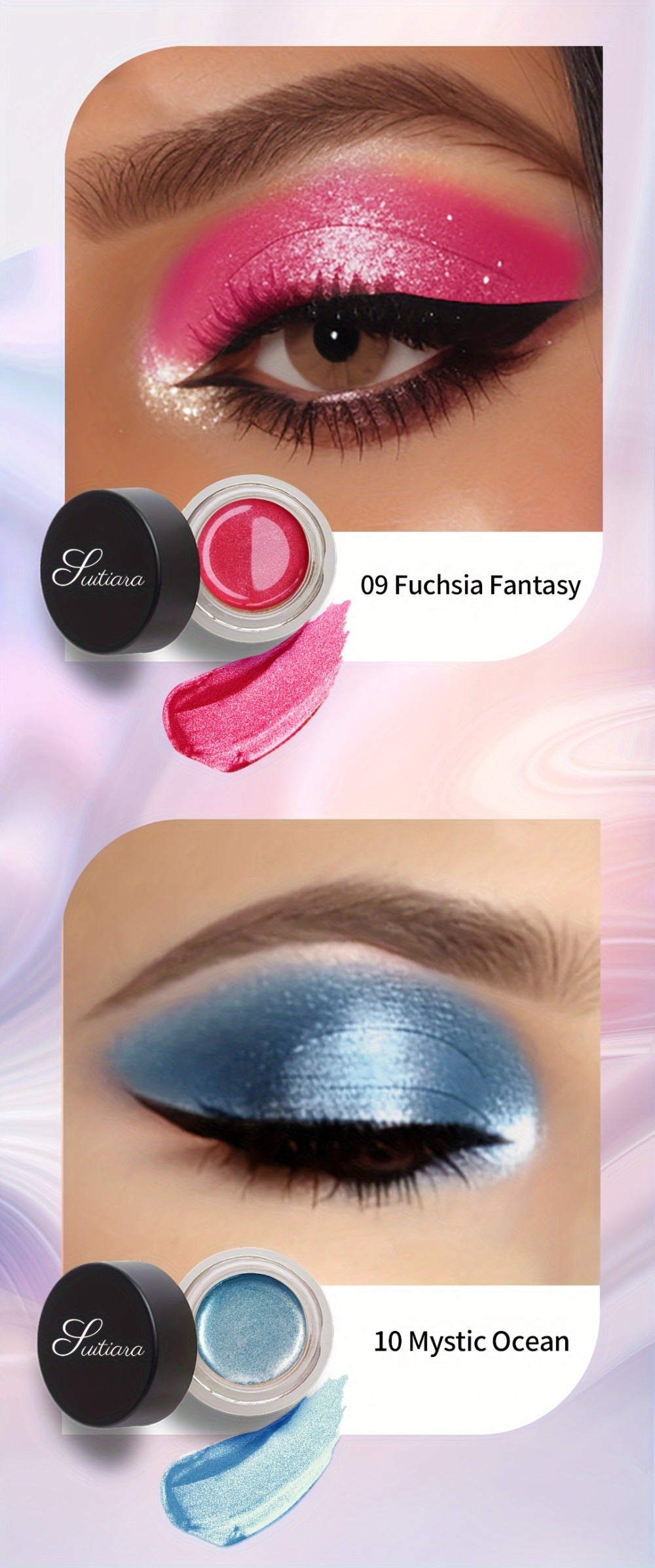 Shimmer Jelly Eyeshadow 2 Pack, Icy Cool Tone Frosty Glow Gel Eye Makeup, Non-Creasing Blendable Formula — image 17
