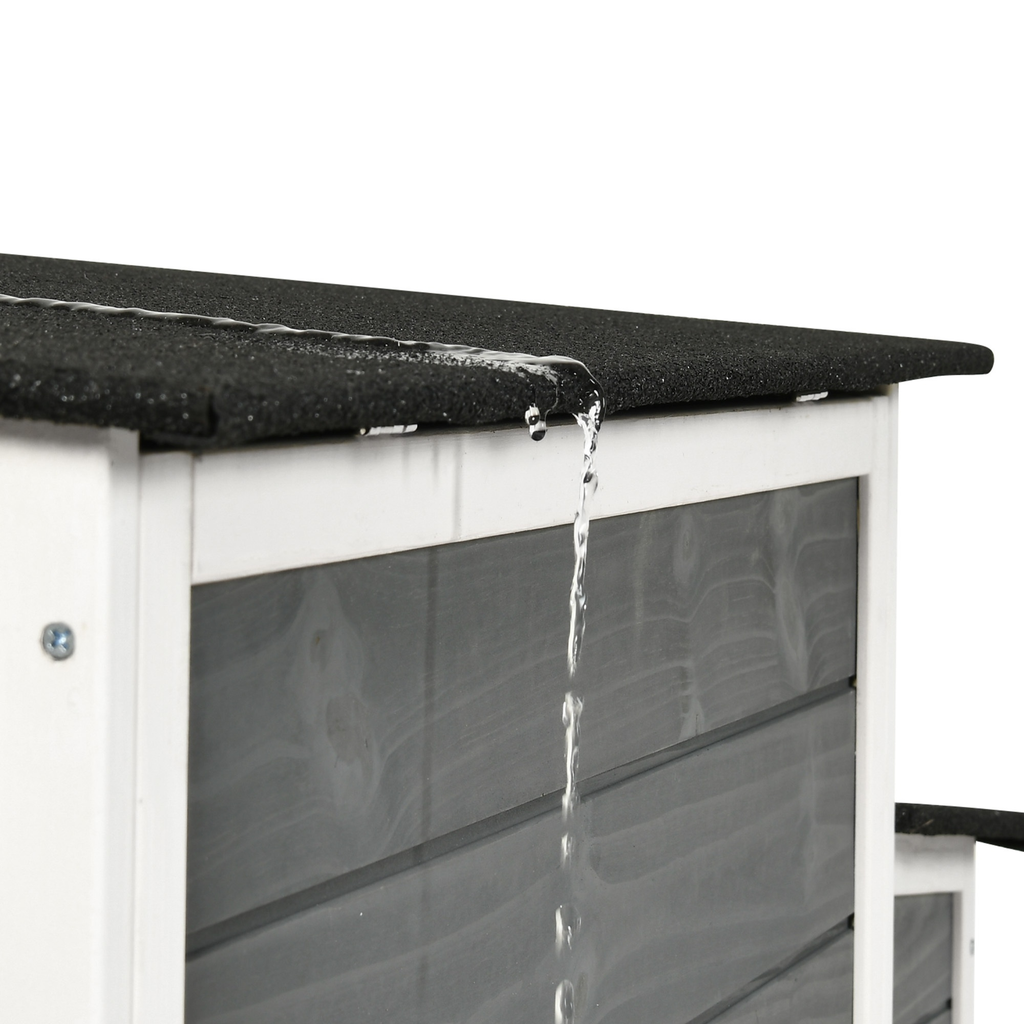 Wooden Hen House with 67in Frame, Two Nest Boxes, Ramp and Gray or Brown Two-Tone Outdoor Finish — image 10