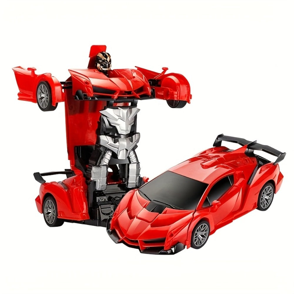 Robot Deformation Car for Kids 1:18 Blue & Red, One-Button Transform Remote Control Stunt Vehicle — image 6