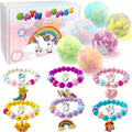 Bath Bombs, 6-Piece Unicorn Surprise Gift Set with Colorful Round Fizzers, Bracelet and Ring Accessories — image 9