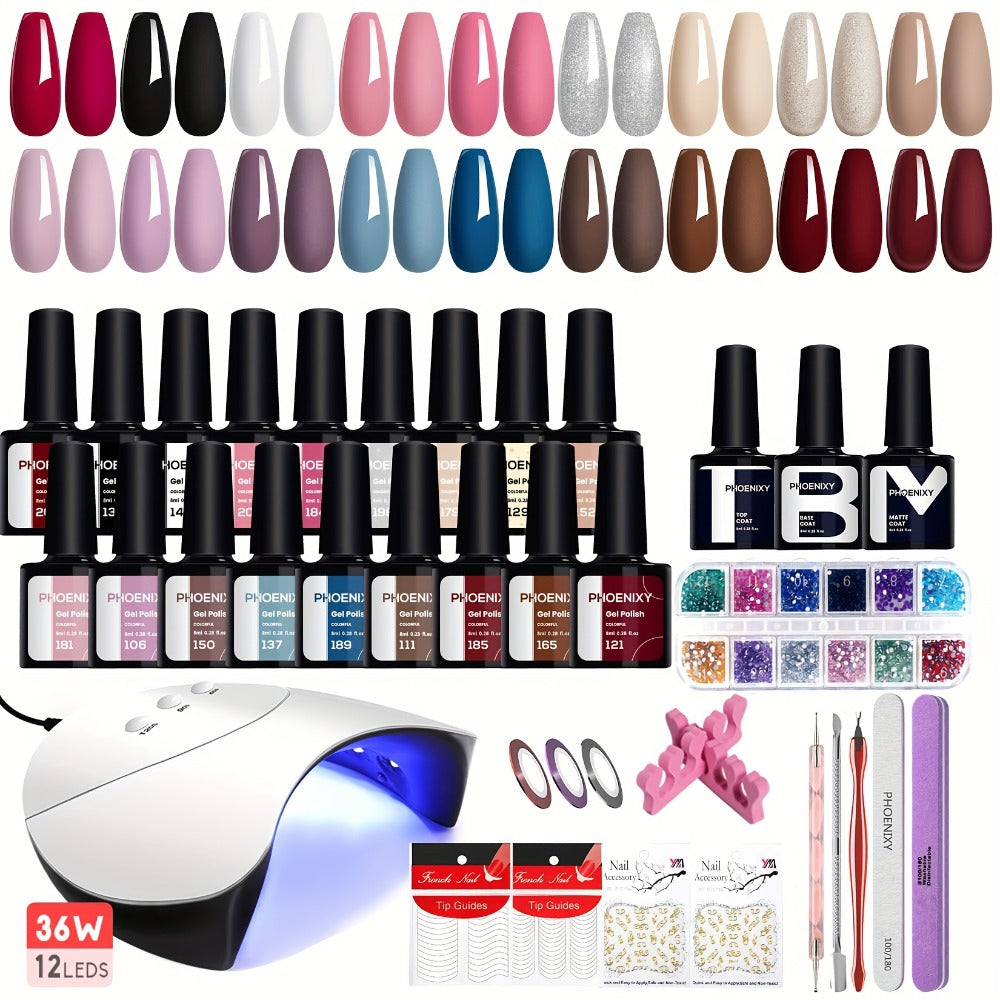 Nail Polish Kit with Three Checkout Sets and Pink-to-Blue Color Range — image 1