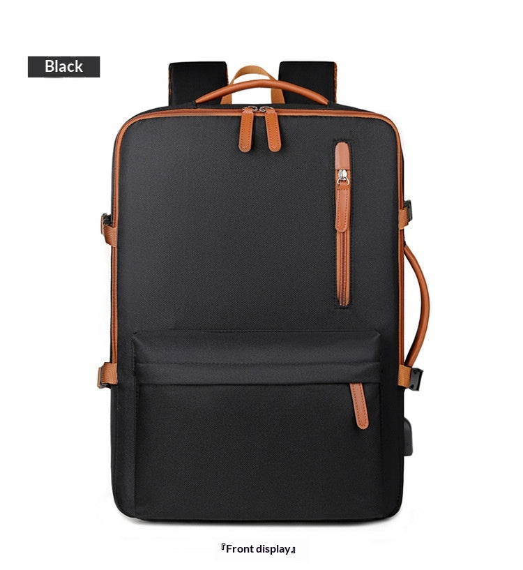 Business Travel Laptop Bag With Dual-Shoulder USB Charging Port