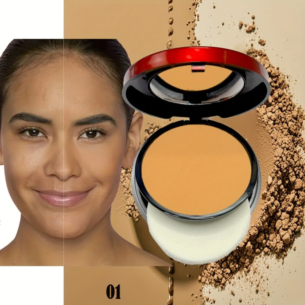 Pressed Powder Foundation Contour Matte Ful1l Coverage Oil Control Waterproof, 6 Shades Light to Dark — image 28