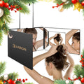 3 Way Mirror for Self Hair Cutting 360° Trifold Barber Mirror Set – Anti-Fog HD Glass, Oil-Rubbed Finish — image 1