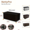 Black Patio Deck Box Cover with Buckle Straps in 51-, 58- or 62-Inch Length Options and Three Profiles — image 3