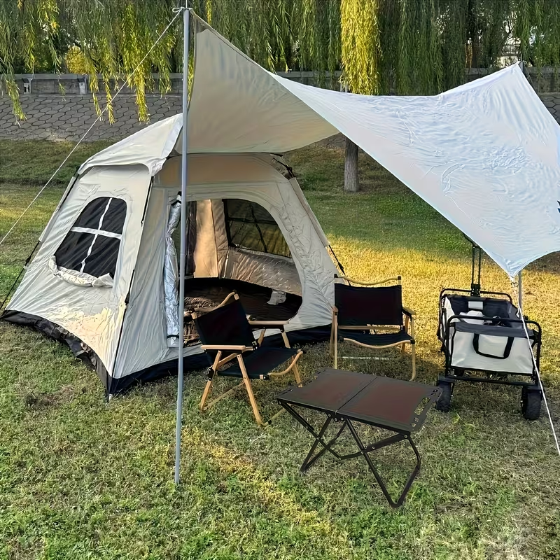 Folding Camping Table Portable Lightweight 3-Leg Outdoor Table for Picnic BBQ, for Camping, Travel and Outdoor Use — image 2