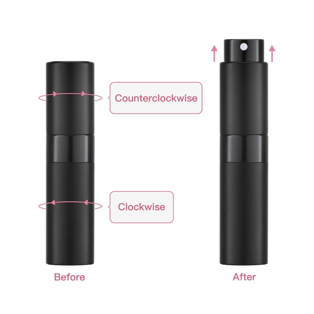 Perfume Atomizer in a Refillable 5 Pack of 8ml Aluminum and Glass Mini Cologne Sprayer Bottles for Travel — image 4