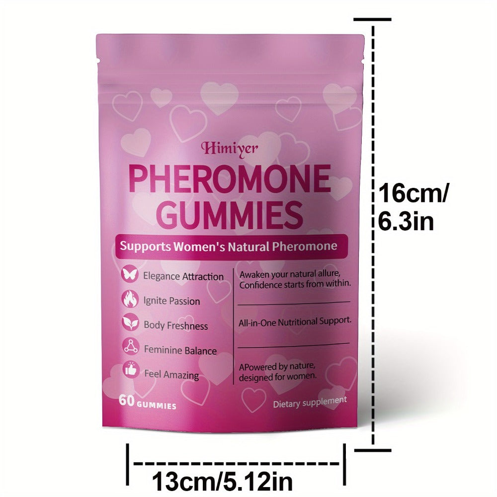 Women's Pheromone Gummies with L-Arginine, Maca & Beetroot, Natural Attraction, Confidence & Feminine Balance Supplement — im
