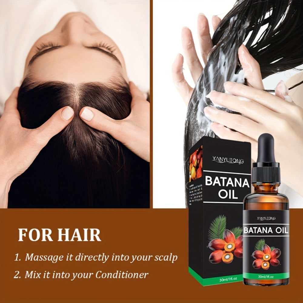 Batana Oil Hair Treatment Leave-In Essence 30ml – Plant Extract Deep Moisturizing Scalp Care, Lasting Fragrance, Frizz Contro