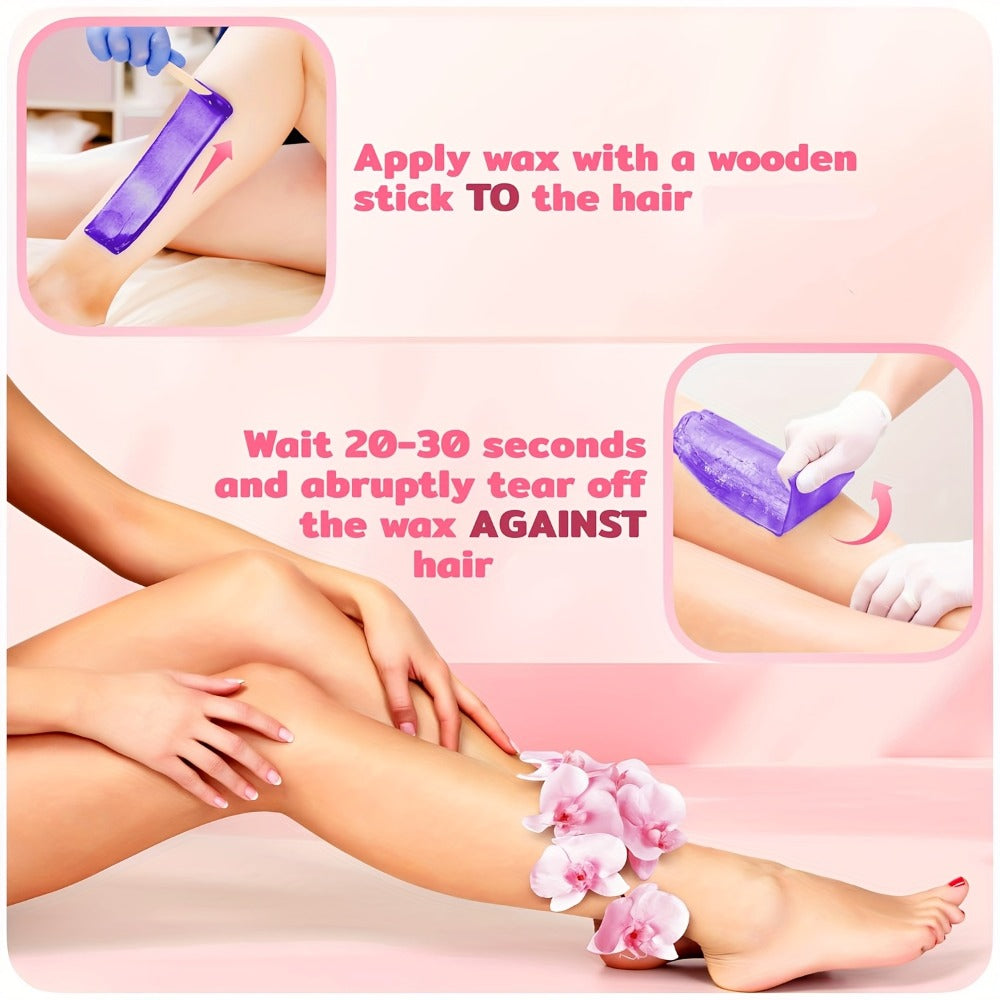Wax Warmer Hair Removal Kit, 46-Piece Home Waxing Set with 5 Bags Wax Beans, Full Body Hair Removal — image 8