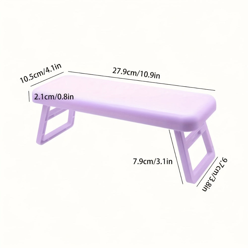 Folding Nail Armrest Hand Rest for Nail Technicians – Cushioned Wrist Support Pillow Bracket, Portable Manicure Table Stand —