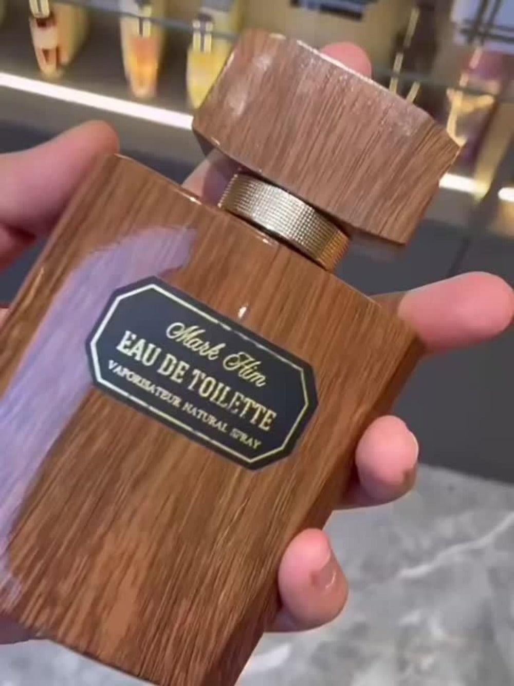 Cologne Spray for Men MARK HIM OLD WOOD 100ml with Wood-Look Bottle, Rectangular Cap and Boxed Presentation — image 8