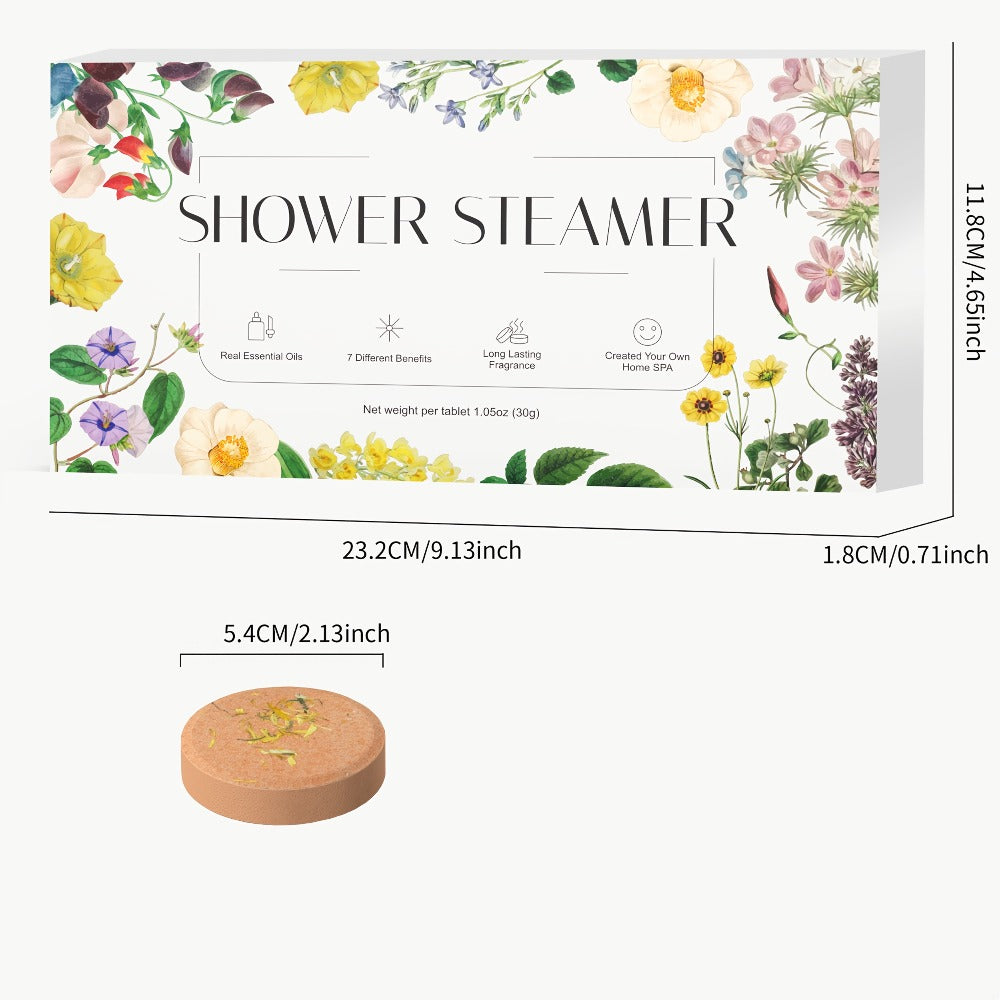 Shower Steamers Gift Set 6 Pcs Individually Wrapped – Natural Essential Oil Aromatherapy, for Bath Time, Home Spa and Persona