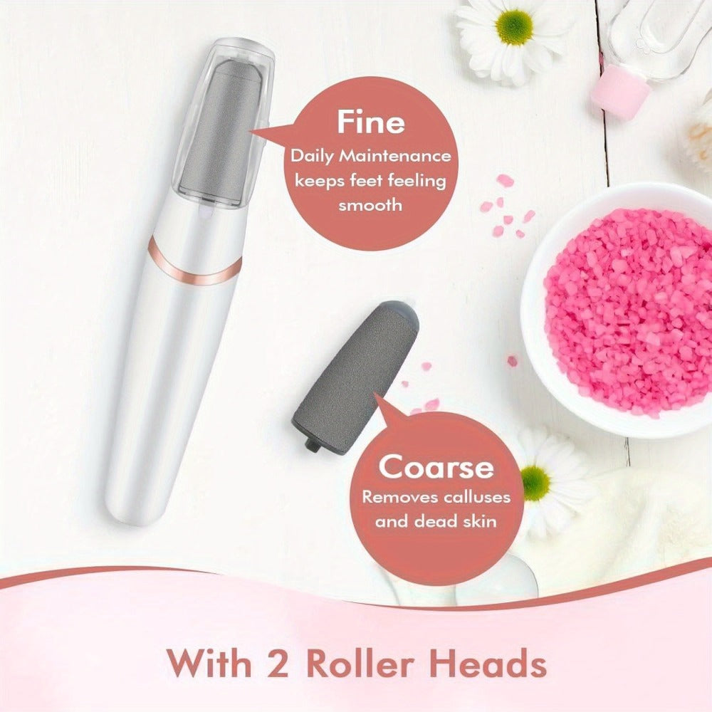 Electric Foot File Callus Remover IPX4 Waterproof 2 Interchangeable Grinding Heads 2 Speed Settings Auto — image 7