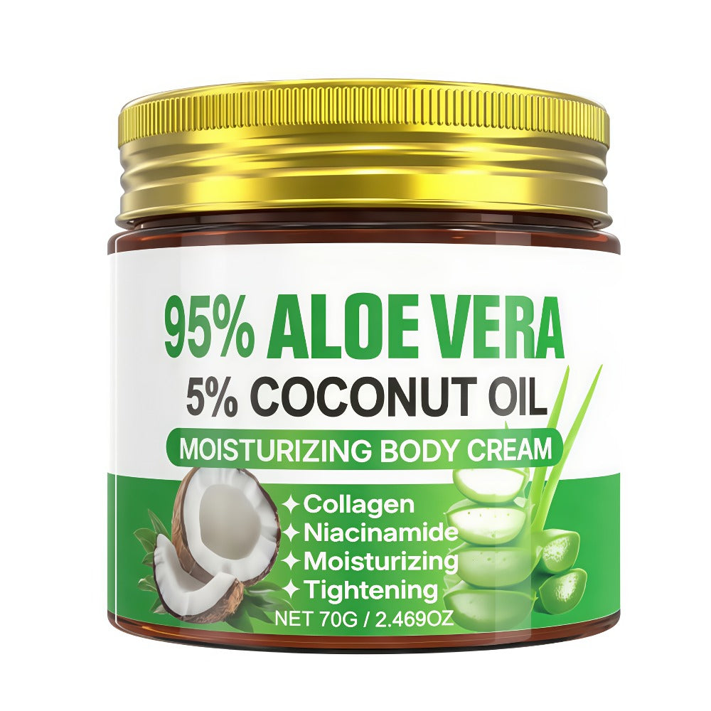 Aloe Vera Collagen Face Cream, Two Jar Set with Hyaluronic Acid and Coconut Oil for Daily Moisture — image 11