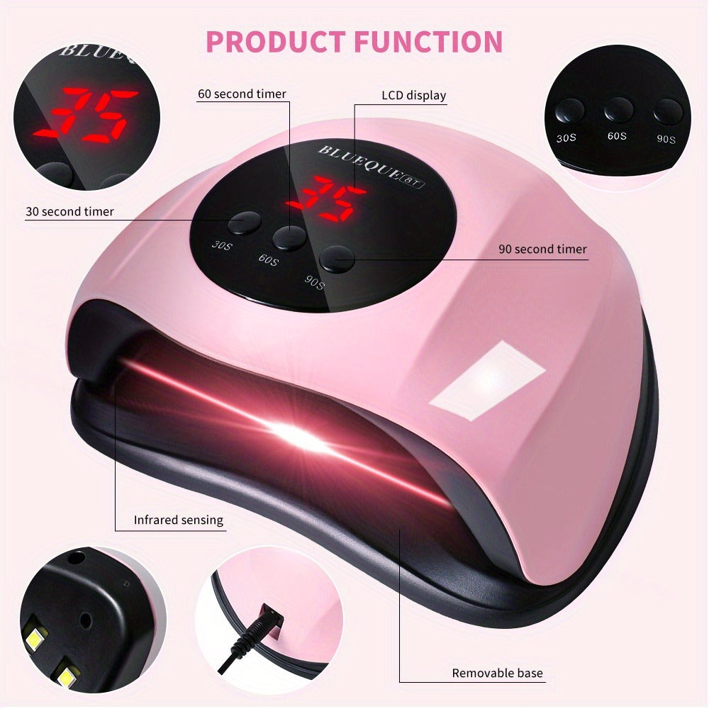 8T UV LED Nail Lamp with 24 Light Beads, Infrared Hand Sensor, 30/60/90s Timers and Two USB Styles — image 7