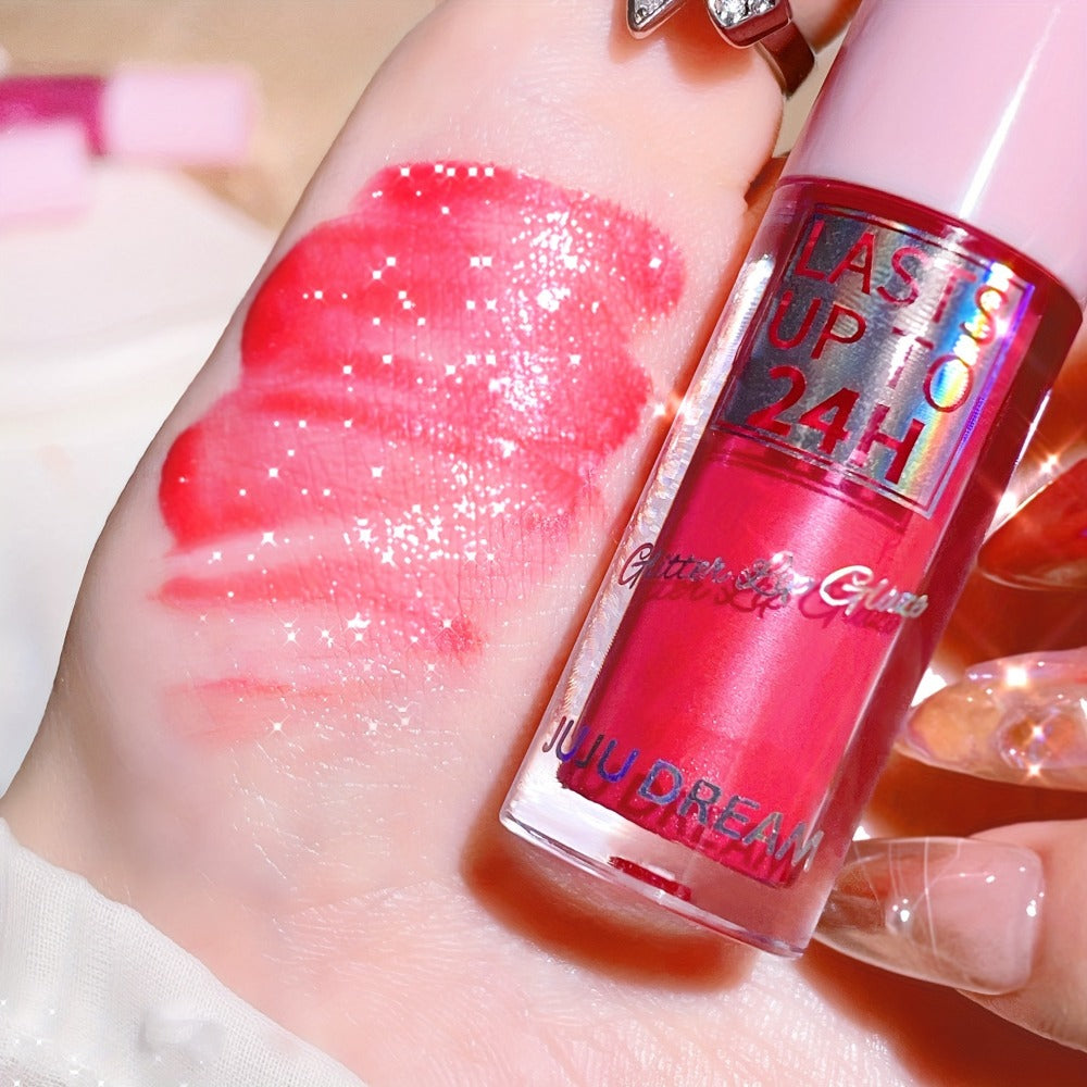 24H Waterproof Glitter Lip Gloss & Lip Stain Set 3PCS, Lip Oil Formula, for Makeup, Travel and Everyday Vanity Use — image 13