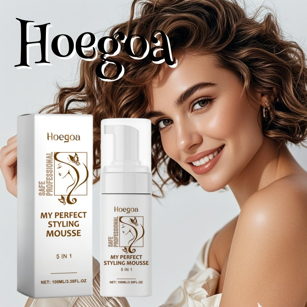 Hair Styling Mousse with Mint Extract & Hyaluronic Acid – Long-Lasting Flexible Hold, Moisturizing Mild Formula, Frizz Contro