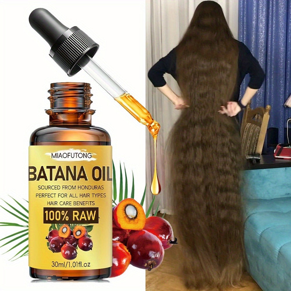 Batana Oil 30ml Cold-Pressed – Multi-Use Hair Growth & Scalp Strengthening Oil for Hair, Eyelashes & Eyebrows | Repairs Damag