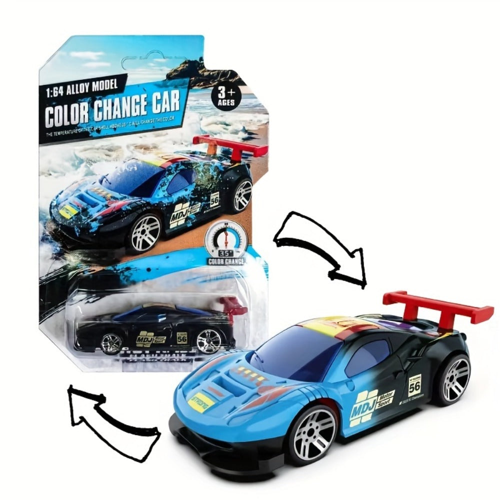Six-Piece Temperature-Responsive Color-Changing Die-Cast Toy Car Set with Assorted Vehicle Styles — image 8