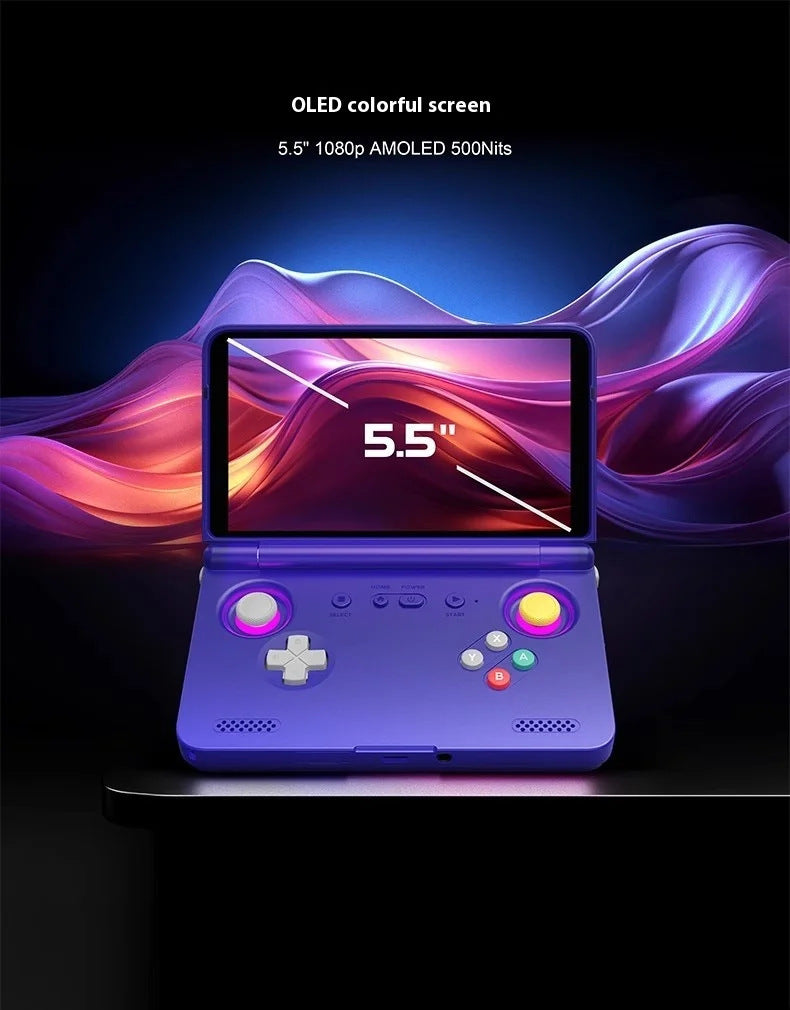New Retroid Pocket Flip2 SD865 Version 55-inch OLED Flip Android Handheld Game Console