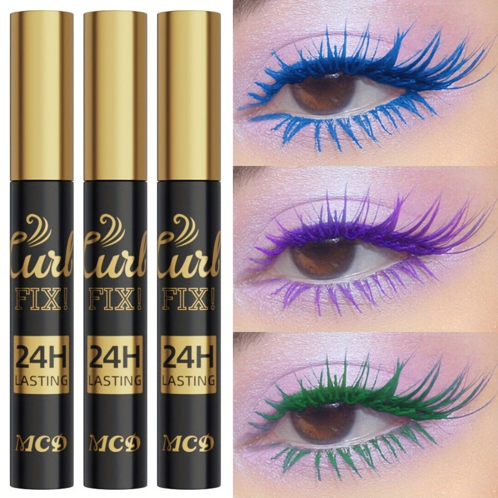 Colorful Mascara Set 3-Piece Bright Shades with Eyebrow Pencil Eyeshadow Pencil & Waterproof Eyeliner — image 2