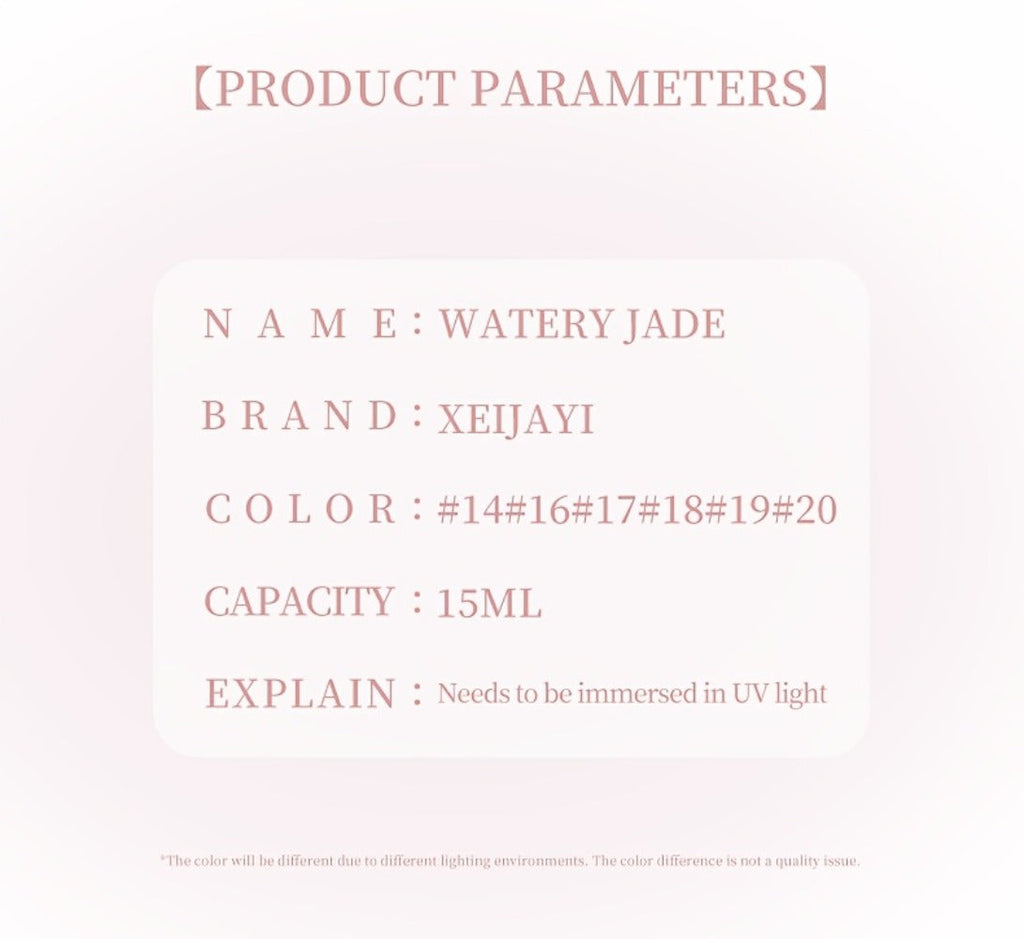 Gel Nail Polish 6-Piece 15ml Jelly Set with Glass Finish in Shades M14, M16, M17, M18, M19 and M20 — image 21