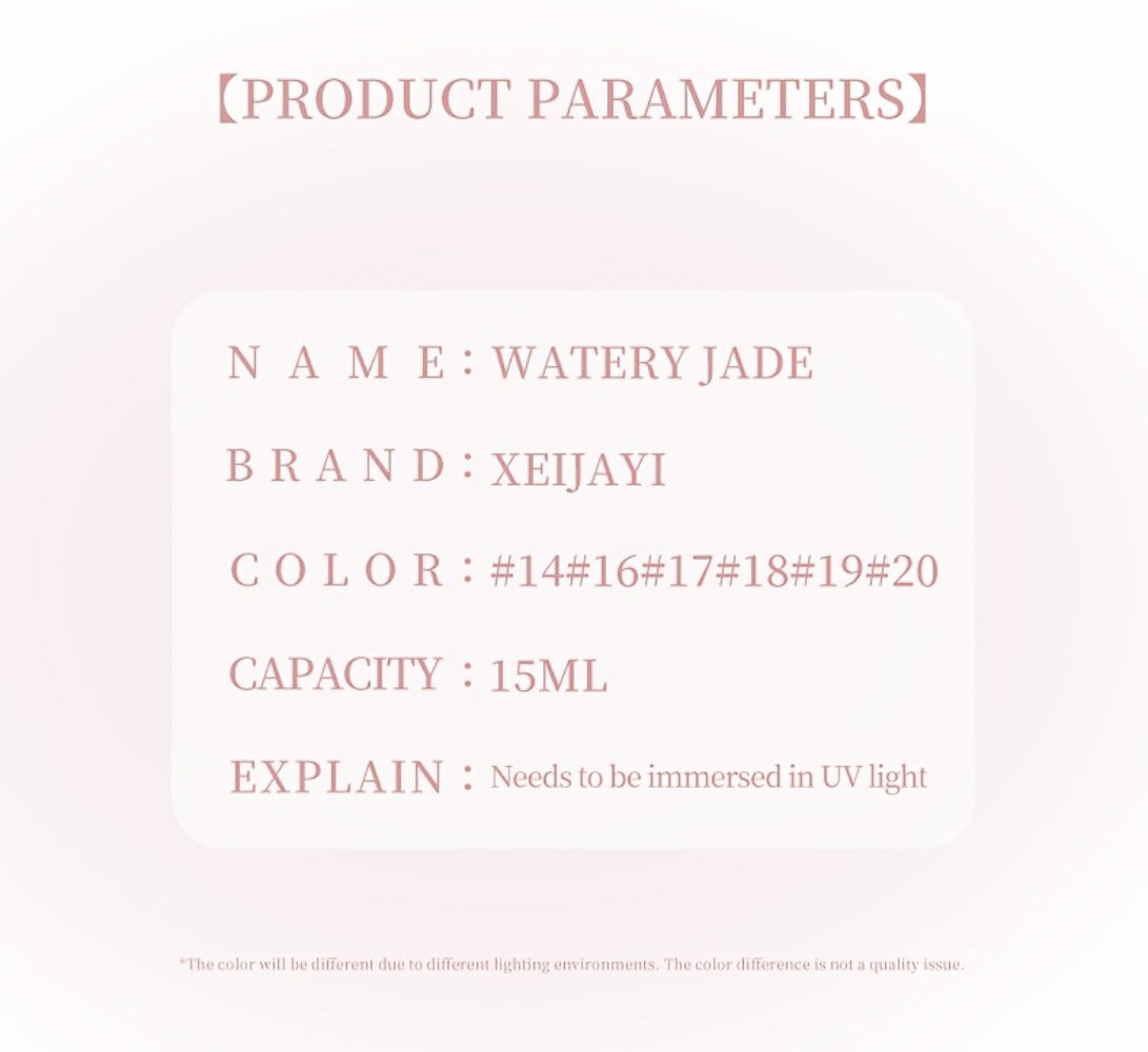 Gel Nail Polish 6-Piece 15ml Jelly Set with Glass Finish in Shades M14, M16, M17, M18, M19 and M20 — image 21