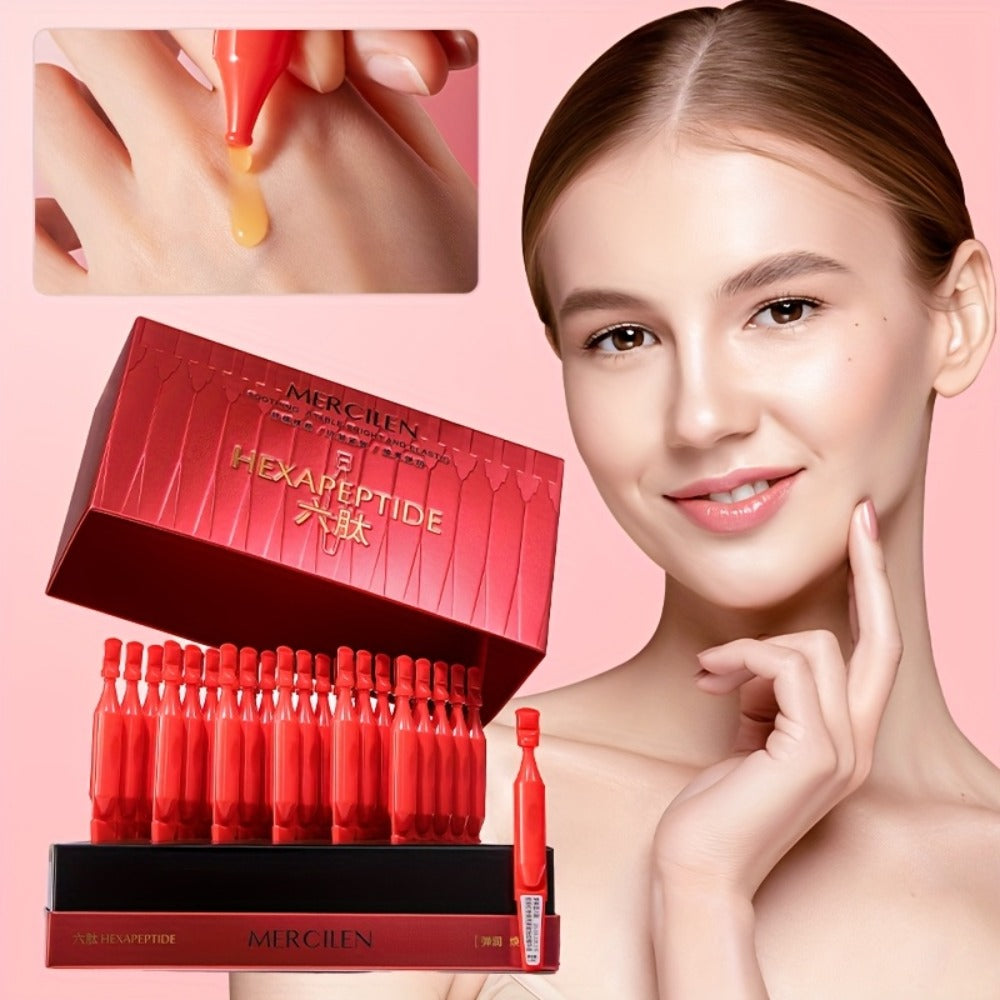 Face Serum Mercilen Red Ginseng 6-Peptide Collagen Ampoule Box with 30 Individually Packed Portions — image 1