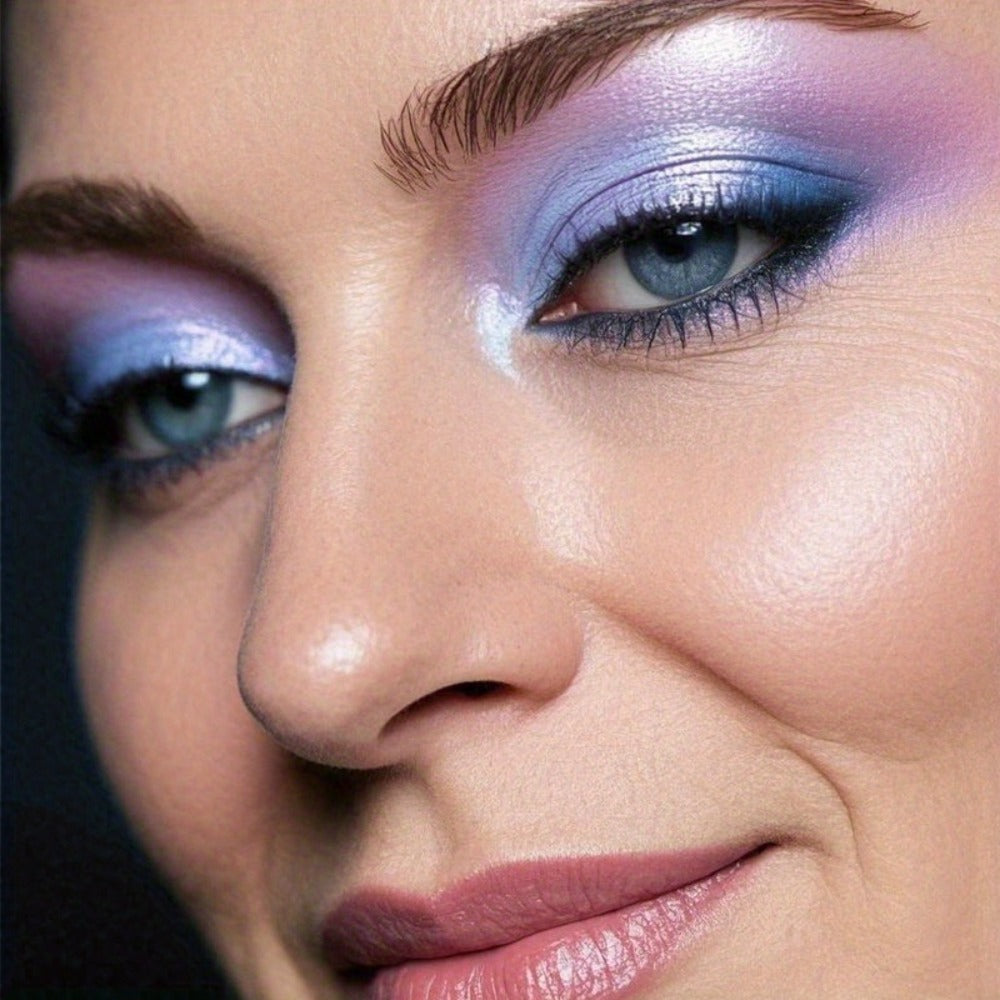 Holographic Glitter Eyeshadow Gel Jelly Shimmer Waterproof Long-Lasting Indigo Twilight Purple Blue Gradient Eye Makeup for P