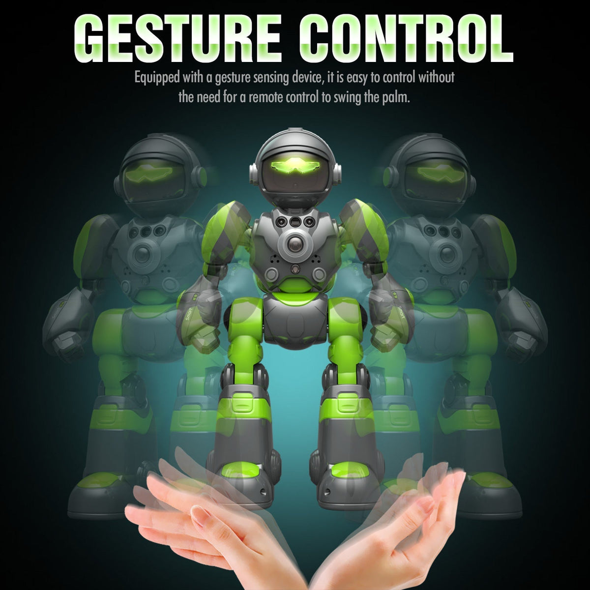 Gesture Control RC Robot Toy for Kids, Voice Recording, Programming, EMO LED Infrared Intelligent Interactive Robot — image 5