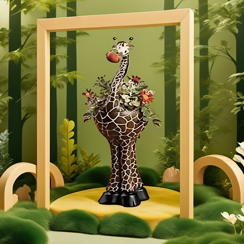 Giraffe Flower Pot Planter - Animal Succulent Pot Indoor Outdoor Garden Decor — image 5