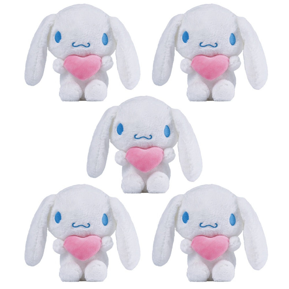 Hello Kitty Kuromi Plush Set 5pcs, Official Licensed Sanrio Stuffed Animals Holding Hearts — image 6