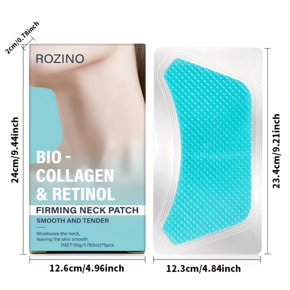 Neck Mask Patch 5pcs & Lifting, Bio Collagen, Bee Venom & 4-in-1 Retinol Gel Patch, Reduces Wrinkles & Sagging — image 6