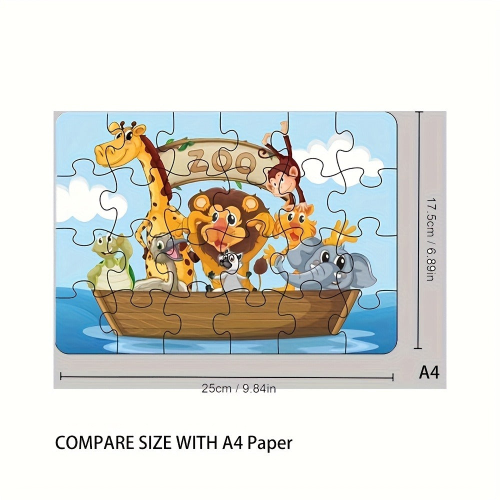 Kids Puzzle Set 12 Pack, Jigsaw Puzzles for Boys & Girls Ages 3+, 12 Different Themes Mixed Colors — image 2